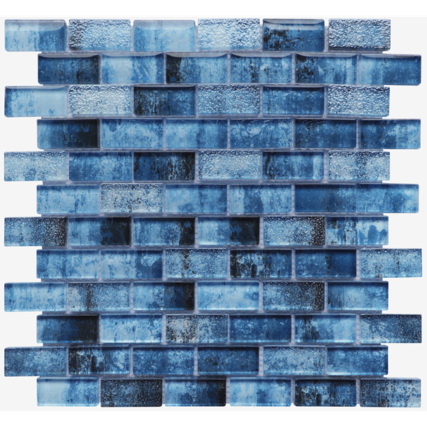 Sqaure 1x1 インクジェット印刷ブルー ガラス タイル